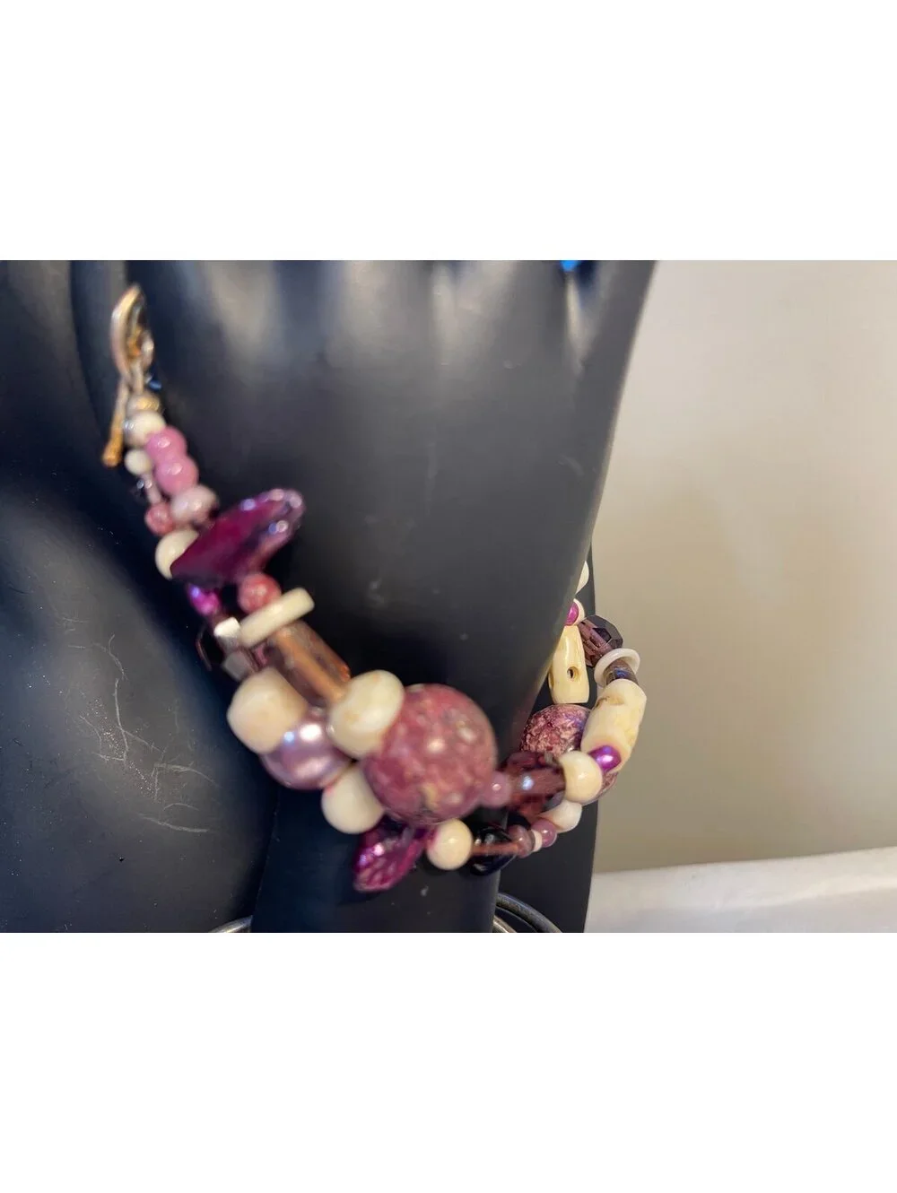 Modern Artisan One Of A Kind Necklace With Matching Bracelet